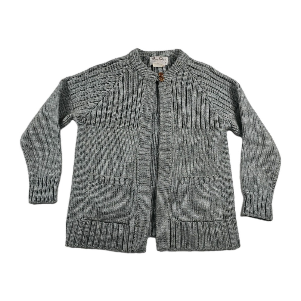 Dayne Taylor Vintage Cardigan‎ Sweater Women's Size Large Gray Knit Acrylic